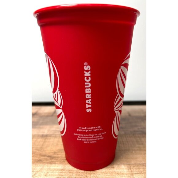 Starbucks Red Recycled Plastic Holiday Tumbler 16 Oz - Picture 2 of 3